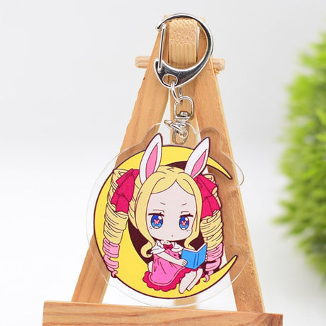 RE:Zero Keychain Series -1 Double Sided Acrylic Cartoon Key Chain Pendant Anime Accessories Keyring Hot Sale, everything animee