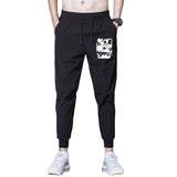 Men Casual Loose Sport Pants Tie Feet Japanese Anime Demon Slayer Long Pants Men Elastic Waist Quick Dry Sweatpants Trousers, everything animee