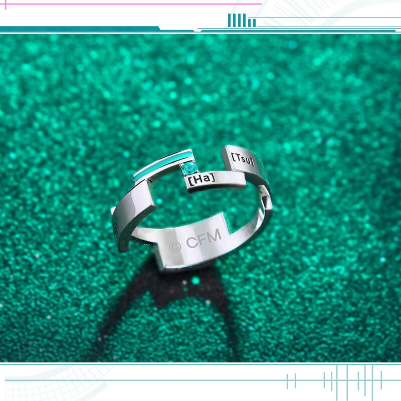 Hatsune Miku Anime Ring for Men/women 925 sterling silver Manga Role Action Figure Cosplay Vocaloid New Trendy Gift, everythinganimee