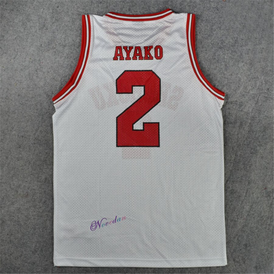 SLAM Cosplay Costume Shohoku Sakuragi Hanamichi School Basketball Jersey Tops T-Shirt Sportswear Uniform Slamdunk White, everythinganimee