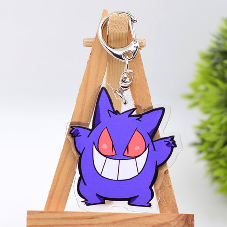 Classic Pokemon Anime Keychain Double Sided Acrylic Cute Game Key Chain Pendant Cartoon Accessories Keyring Hot Sale, everything animee