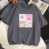 100% Cotton Summer Harajuku Women T-shirts Anime Sailor Moon Pattern Casual Tee Shirts Short Sleeved Loose White T shirt Tops, everythinganimee