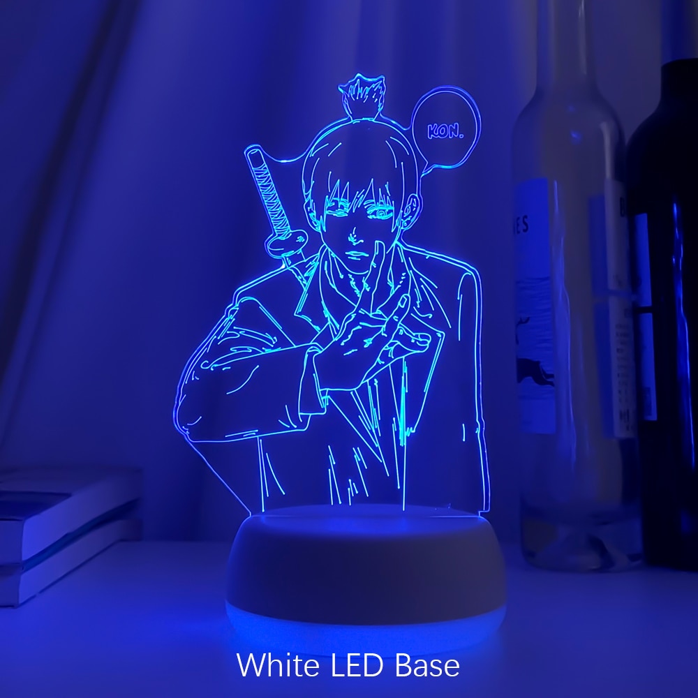 3d Led Night Lamp Anime Chainsaw Man Aki Hayakawa for Bedroom Decor Kids Birthday Gift Manga Chainsaw Man Led Light Bedside