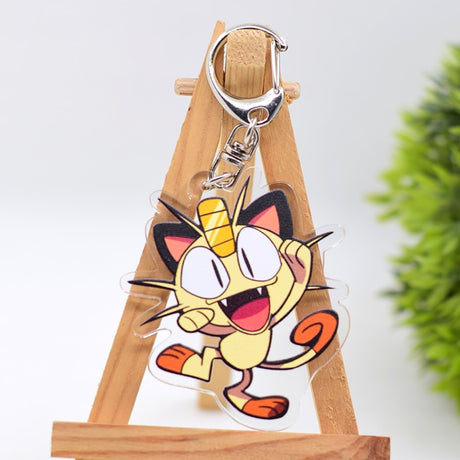 Classic Pokemon Anime Keychain Double Sided Acrylic Cute Game Key Chain Pendant Cartoon Accessories Keyring Hot Sale, everything animee