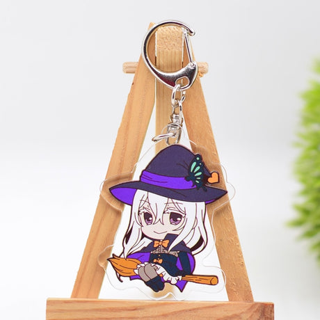 RE:Zero Keychain Series -1 Double Sided Acrylic Cartoon Key Chain Pendant Anime Accessories Keyring Hot Sale, everything animee