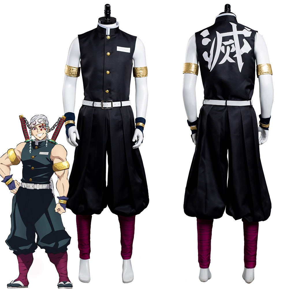 Demon Slayer Season 2 Uzui Tengen Cosplay Costume Outfits Halloween Carnival Suit, everythinganimee