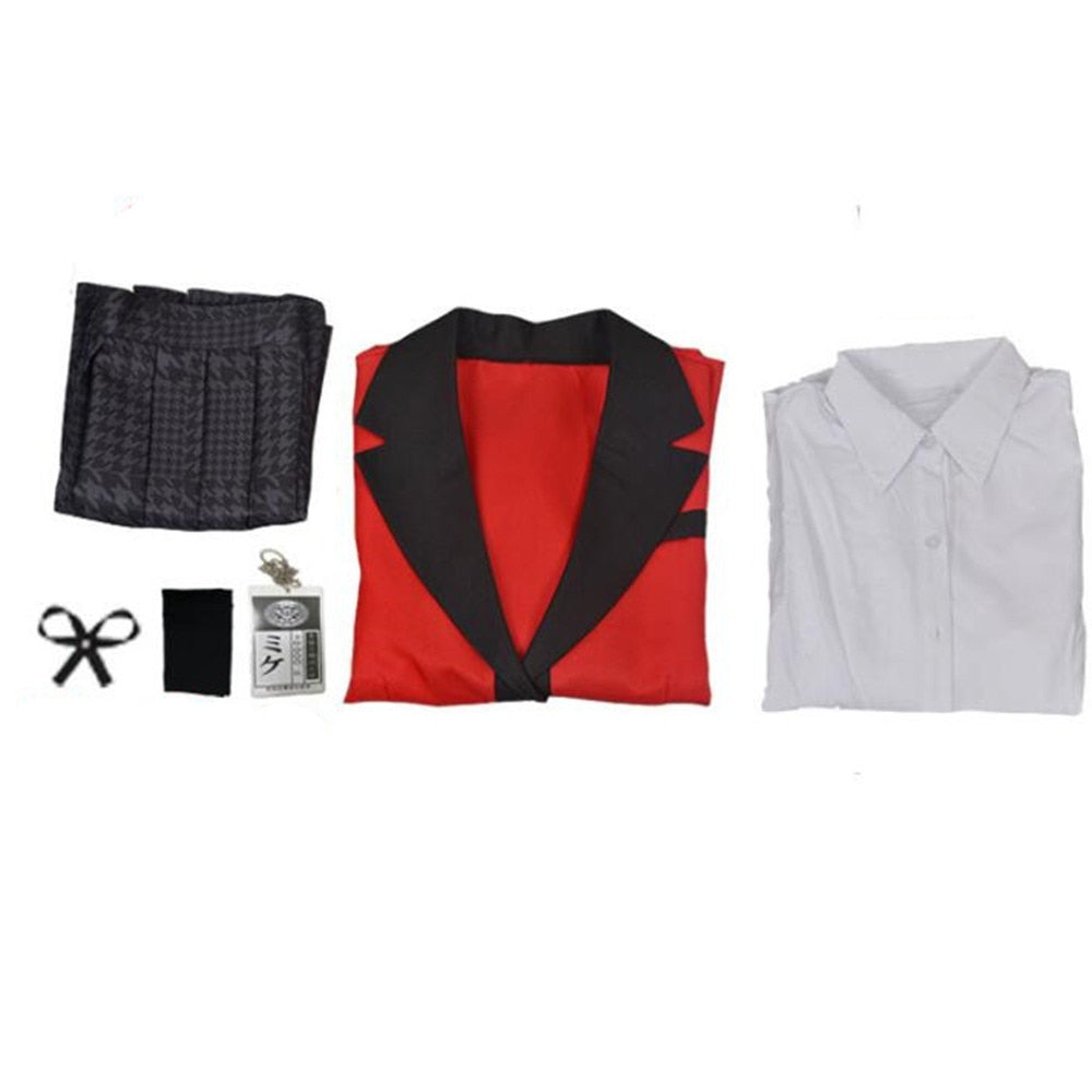 Anime Meari Saotome Kakegurui Compulsive Gambler School Uniforms Set Cosplay Costumes