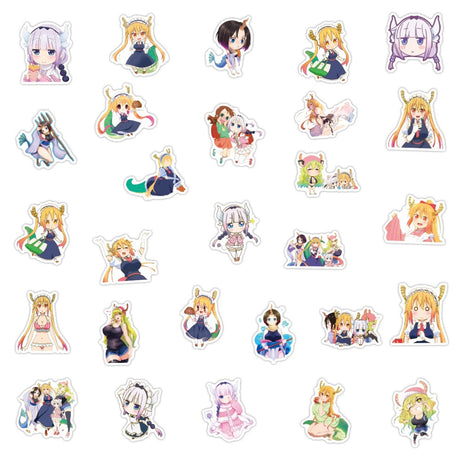 10/30/50PCS NEW Miss Kobayashi's Dragon Maid Sticker Bike Travel Luggage Laptop Classic Cartoon Sticker Decals for Kid Gift, everything animee