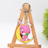 RE:Zero Keychain Series -1 Double Sided Acrylic Cartoon Key Chain Pendant Anime Accessories Keyring Hot Sale, everything animee