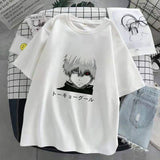 Oversized T-Shirt Men Women Cartoon Hot Japanese Anime Tokyo Ghoul Kaneki Ken Graphic Fashion Unisex Tshirt Summer Top female, everything animee