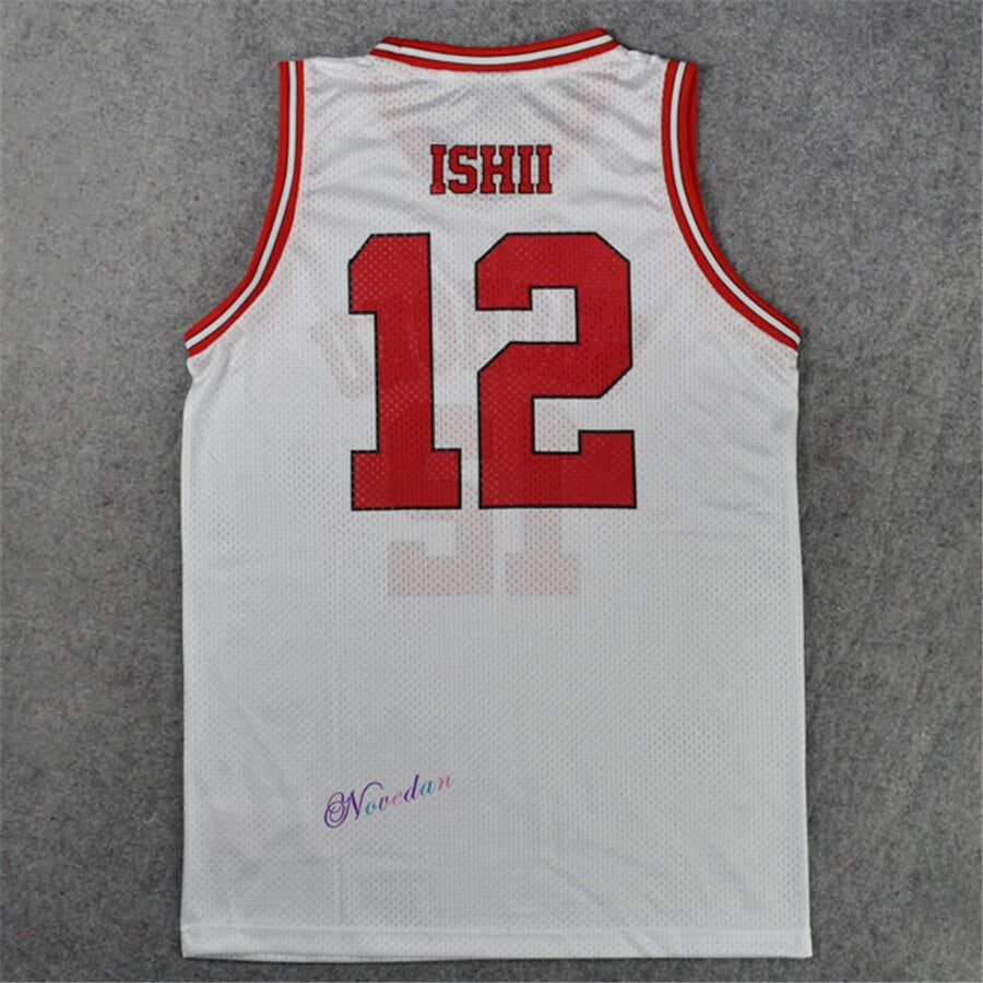 SLAM Cosplay Costume Shohoku Sakuragi Hanamichi School Basketball Jersey Tops T-Shirt Sportswear Uniform Slamdunk White, everythinganimee