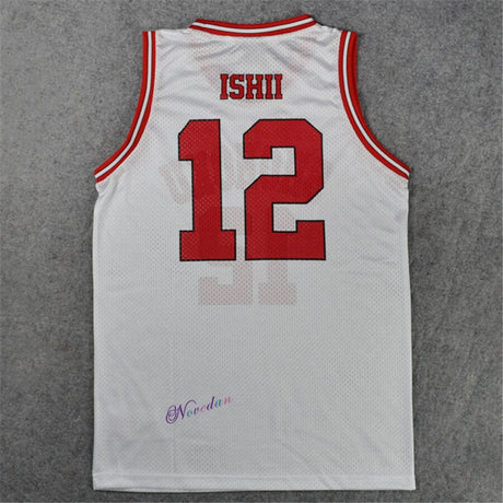 SLAM Cosplay Costume Shohoku Sakuragi Hanamichi School Basketball Jersey Tops T-Shirt Sportswear Uniform Slamdunk White, everythinganimee