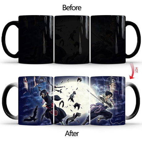 1Pcs New 350ml Anime Naruto Magic Color Changing Mugs Ceramic Coffee Milk Tea Cups Best Gift for Children Friends, everythinganimee