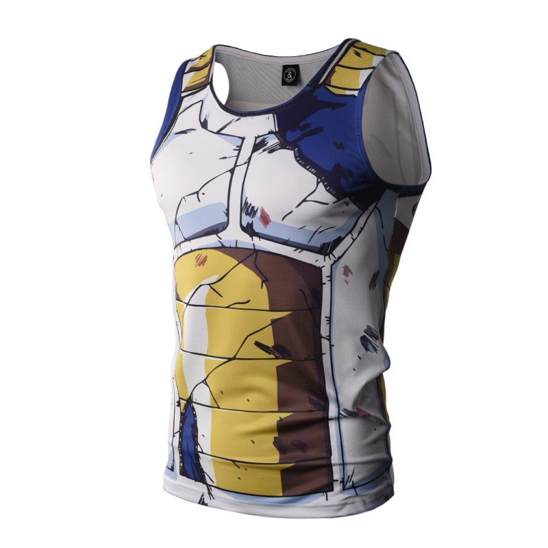 Bodybuilding 3D Printed Tank Tops Men Vest Compression Shirts Male Singlet Anime Tops&Tees Fitness Bodybuilding from Naruto and Dragon Ball Z, everything animee