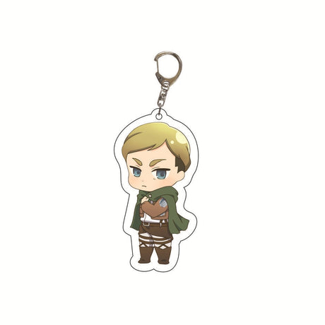 Anime Attack on Titan Q Version Acrylic Keychain Cartoon Printed Anime Figures Pendant Key Chain Cosplay Jewelry Friends Gift