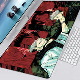 Gaming Mouse Pad Gamer Large Home Keyboard Pad Mouse Mat MousePads Anime Jujutsu Kaisen Anti-slip Gamer Natural Rubber Table Mat, everythinganimee