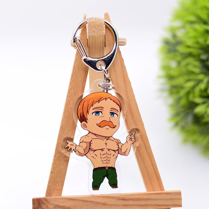 The Seven Deadly Sins Keychain Double Sided Acrylic Cartoon Key Chain Pendant Anime Accessories Keyring Hot Sale, everything animee