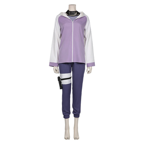 Naruto Anime Hyuga Hinata Cosplay Costume Jacket Pants Outfits Halloween Suit, everythinganimee