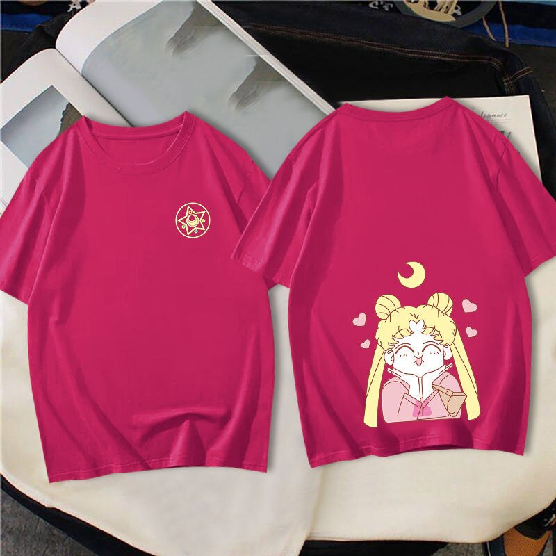 This shirt captures the magic of Usagi Tsukino. If you're looking for more Sailor Moon merch, we have it all! Check out our anime merch now—free shipping!