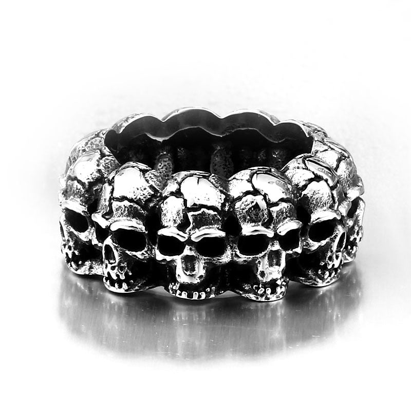 Beier One Piece Sale Unique Thin Skull For Boy And Girl Stainless Steel Lady's Finger Ring BR8-373, everything animee