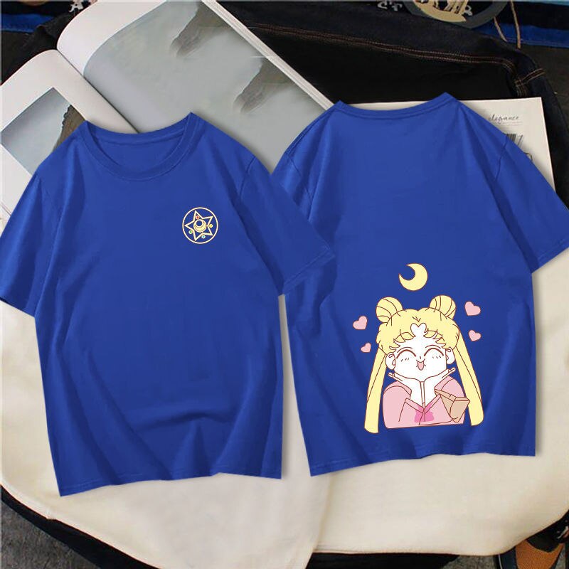 This shirt captures the magic of Usagi Tsukino. If you're looking for more Sailor Moon merch, we have it all! Check out our anime merch now—free shipping!