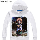 Anime Girls und Panzer Hoodies Hooded Hoodie Manga Garuzu ando Pantsa Katyusha Alice Shimada sensha-do Cosplay Sweatshirts, everythinganimee