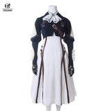 ROLECOS Violet Evergarden Cosplay Costume Anime Violet Evergarden Costume for Women Halloween (Top + Dress + Gloves) Size S-3XL, everythinganimee