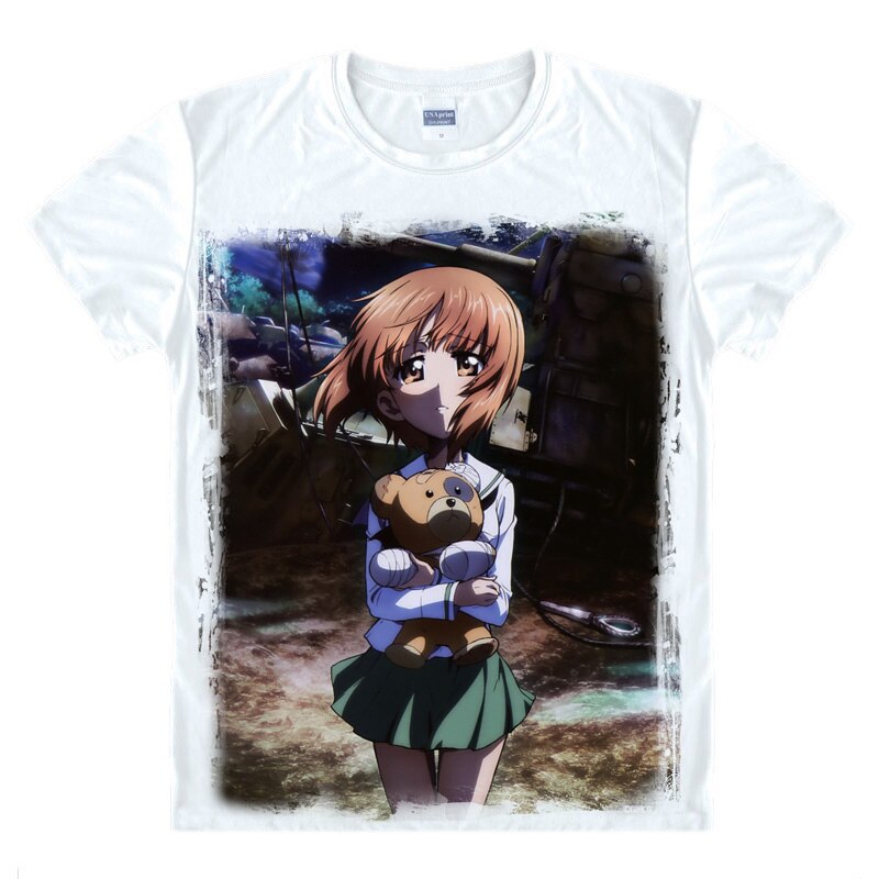 Anime Girls und Panzer T-Shirts Short Sleeve Shirts Manga Garuzu ando Pantsa Katyusha Alice Shimada sensha-do Cosplay Shirt, everythinganimee