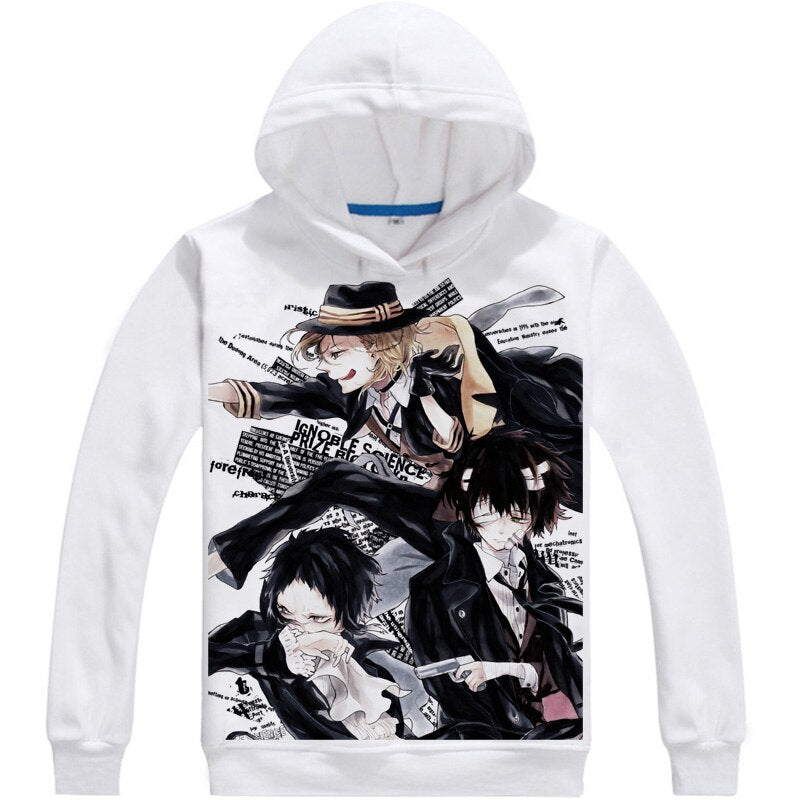 Atsushi Nakajima Osamu Dazai Mens Hoodies Bungo Stray Dogs Bungo Sutorei Doggusu Sweatshirt Streetwear Anime Hoodie Long Hooded, everythinganimee