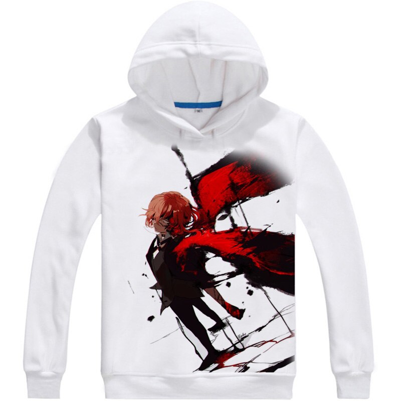 Atsushi Nakajima Osamu Dazai Mens Hoodies Bungo Stray Dogs Bungo Sutorei Doggusu Sweatshirt Streetwear Anime Hoodie Long Hooded, everythinganimee