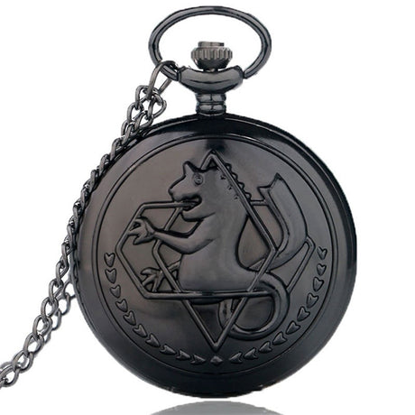 High Quality Full Metal Alchemist Silver Watch Pendant Men's Quartz Pocket Watches Japan Anime Necklace Gift edward elric state alchemist, everythinganimee