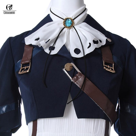 ROLECOS Violet Evergarden Cosplay Costume Anime Violet Evergarden Costume for Women Halloween (Top + Dress + Gloves) Size S-3XL, everythinganimee