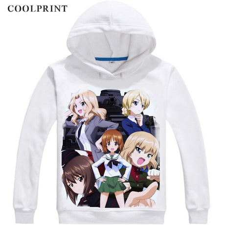 Anime Girls und Panzer Hoodies Hooded Hoodie Manga Garuzu ando Pantsa Katyusha Alice Shimada sensha-do Cosplay Sweatshirts, everythinganimee