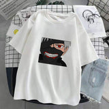 Oversized T-Shirt Men Women Cartoon Hot Japanese Anime Tokyo Ghoul Kaneki Ken Graphic Fashion Unisex Tshirt Summer Top female, everything animee