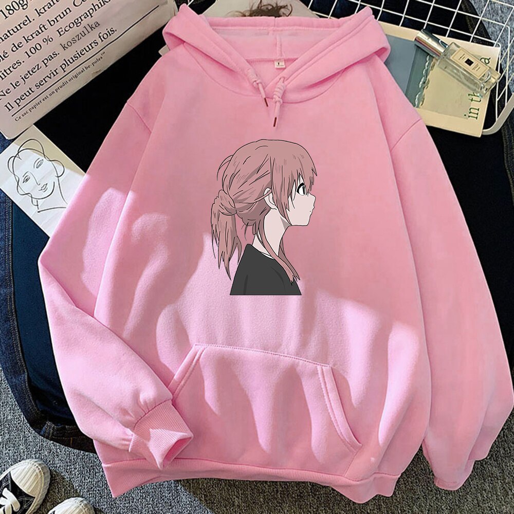 Anime A Silent Voice Women Hoodies Manga Shouya Oversized Harajuku Hooded Shouko Pullovers Casual Funny Girl Sweatshirts Hoody, everything animee