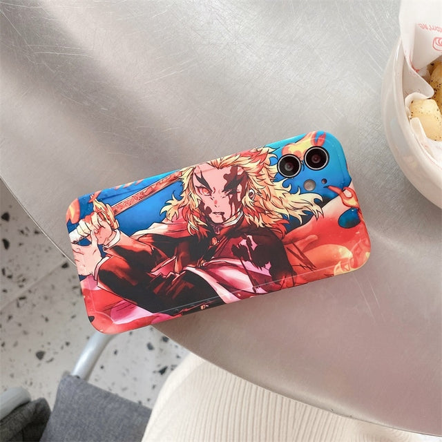 Cute Demon Slayer Case For IPhone 11 12 13 14 Pro X XR XS Max Plus Phone Cases Luxury Anime Kimetsu No Yaiba Soft Cover Coque, everything animee