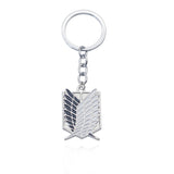 Shingeki No Kyojin Attack On Titan Keychain Wings of Liberty Freedom Scouting Legion Eren Keyring Key Holder