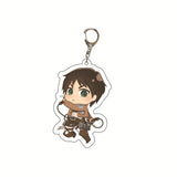 Anime Attack on Titan Q Version Acrylic Keychain Cartoon Printed Anime Figures Pendant Key Chain Cosplay Jewelry Friends Gift