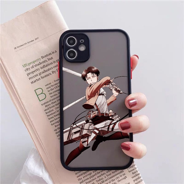 Coloured attack on titan iphone case Designed for iPhone 14, 12, 13 mini, 11 Pro, XS MAX, 8, 7, 6 Plus, X, SE20, and XR. Made of hard durable materials to keep your phone safe from drops and scratches