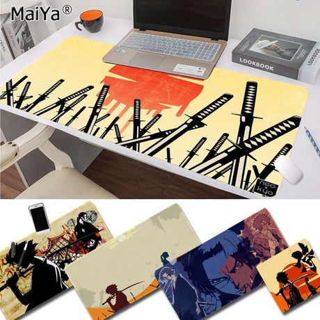 anime Japan Samurai sword Champloo Office Mice Gamer Soft Mouse Pad Free Shipping Large Mouse Pad Keyboards Mat, everythinganimee