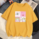 100% Cotton Summer Harajuku Women T-shirts Anime Sailor Moon Pattern Casual Tee Shirts Short Sleeved Loose White T shirt Tops, everythinganimee