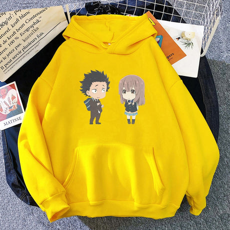 Anime A Silent Voice Printed Hoodies Women Manga Shouko Oversized Hooded Shouya Fashion Casual Unisex Pullover Sweatshirts, everything animee