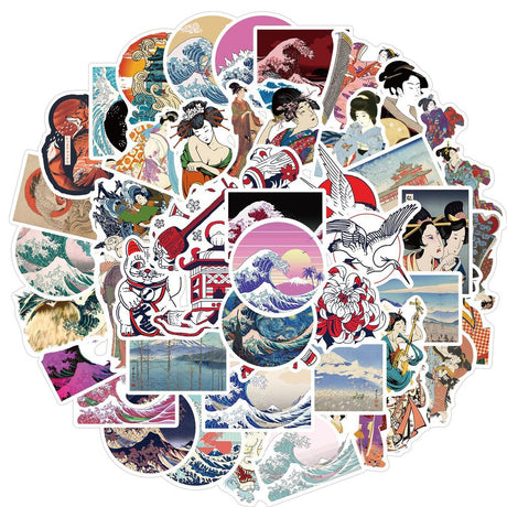 10/50pcs The Shape Of Voice Sticker Sea Wave Doodle Sticker Anime A Silent Voice Stickers for Laptop Guitar Luggage Skateboard, everything animee