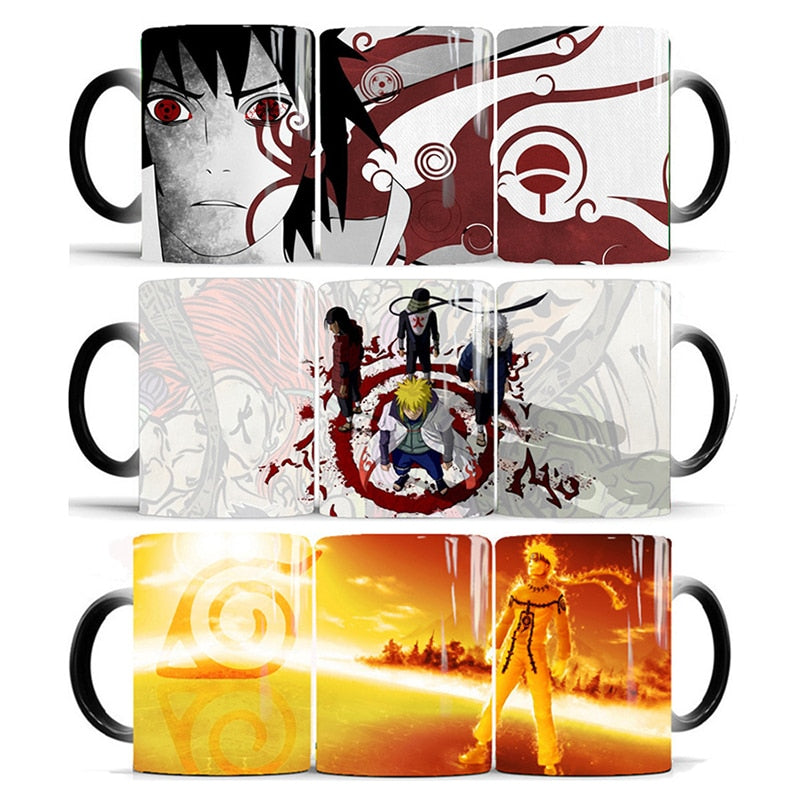 1Pcs New 350ml Anime Naruto Magic Color Changing Mugs Ceramic Coffee Milk Tea Cups Best Gift for Children Friends, everythinganimee