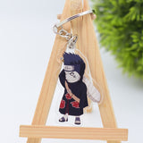 Cute Q Version Characters Keychain Itachi Cartoon Double-Side Acrylic Key Ring Holder Bag Charm Classic Anime Jewelry Teens Gift, everything animee