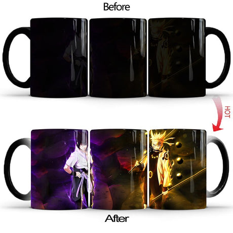 1Pcs New 350ml Anime Naruto Magic Color Changing Mugs Ceramic Coffee Milk Tea Cups Best Gift for Children Friends, everythinganimee