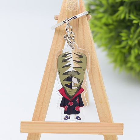 Cute Q Version Characters Keychain Itachi Cartoon Double-Side Acrylic Key Ring Holder Bag Charm Classic Anime Jewelry Teens Gift, everything animee