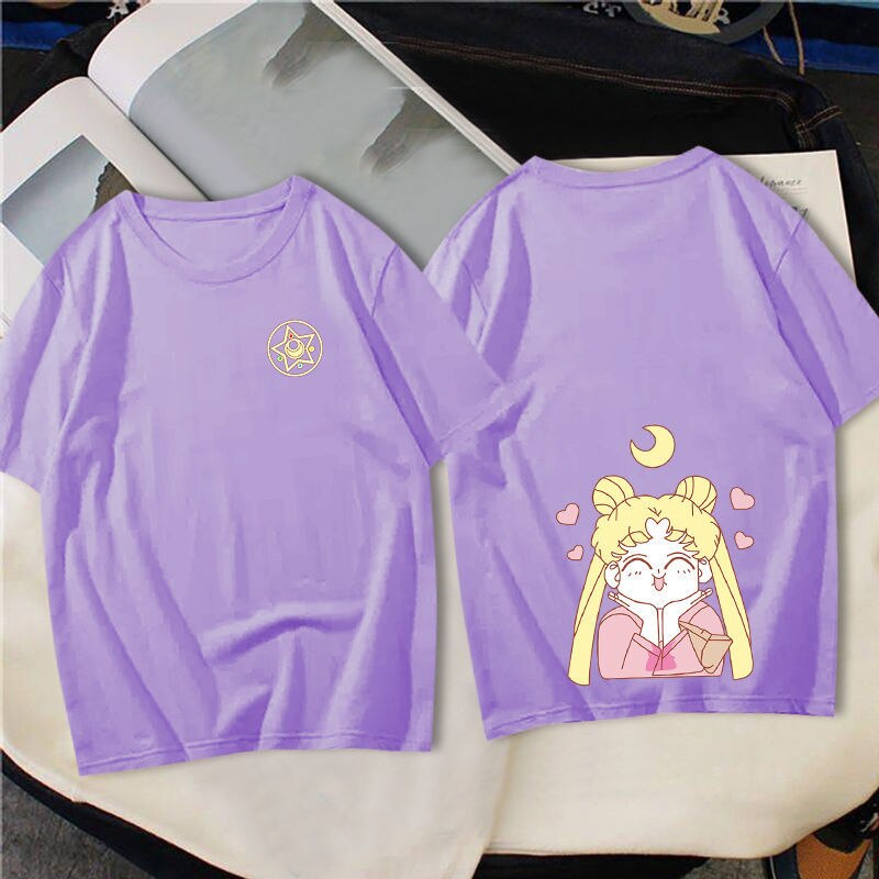 This shirt captures the magic of Usagi Tsukino. If you're looking for more Sailor Moon merch, we have it all! Check out our anime merch now—free shipping!