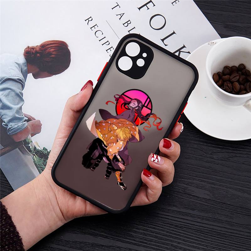 Get the cutest phone protection with our Demon Slayer anime phone case for iPhone 11, 12, 13, Pro, 7, 8 Plus, X, XR, XS Max. Show off your love for the series with this soft TPU cover featuring the iconic characters from Kimetsu No Yaiba. Shop now on our website!