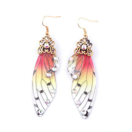 New Demon Slayer Butterfly Wing Earrings Kimetsu no Yaiba Kochou Shinobu Earring Ear Clip Anime Cosplay Props Women Girl Jewelry, everythinganimee